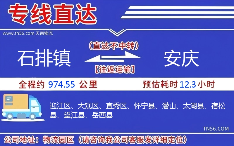 石排鎮(zhèn)到安慶物流公司 石排鎮(zhèn)到安慶物流公司