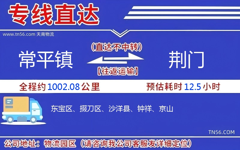 常平鎮(zhèn)到荊門(mén)物流公司