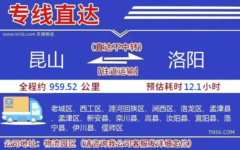 昆山到洛陽(yáng)物流公司